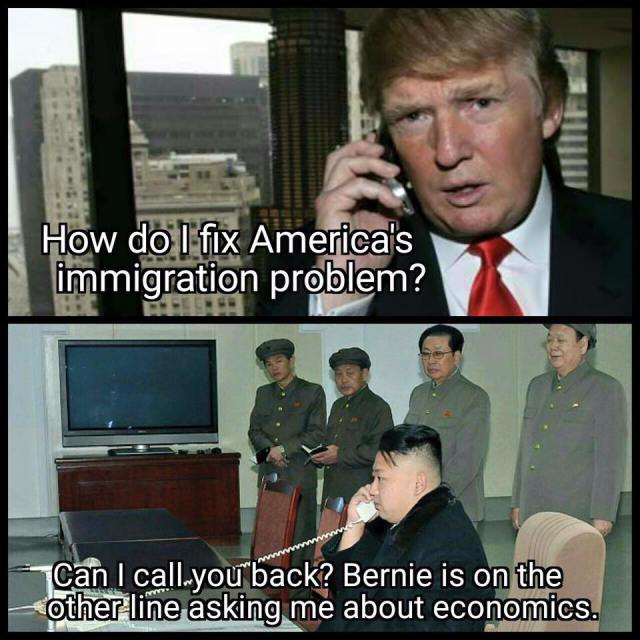 trump-sanders-kimjongun